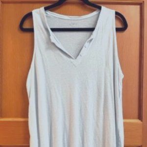 LOFT Light Blue Cotton/Linen tank top